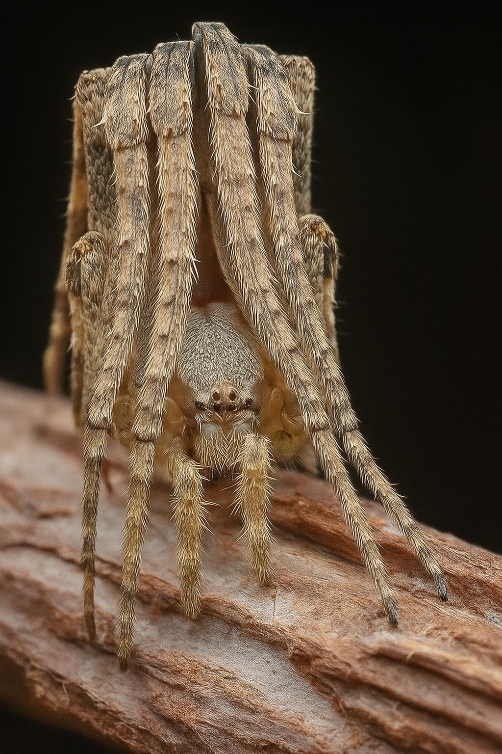 This is Dolophones conifera The wrap-around spider