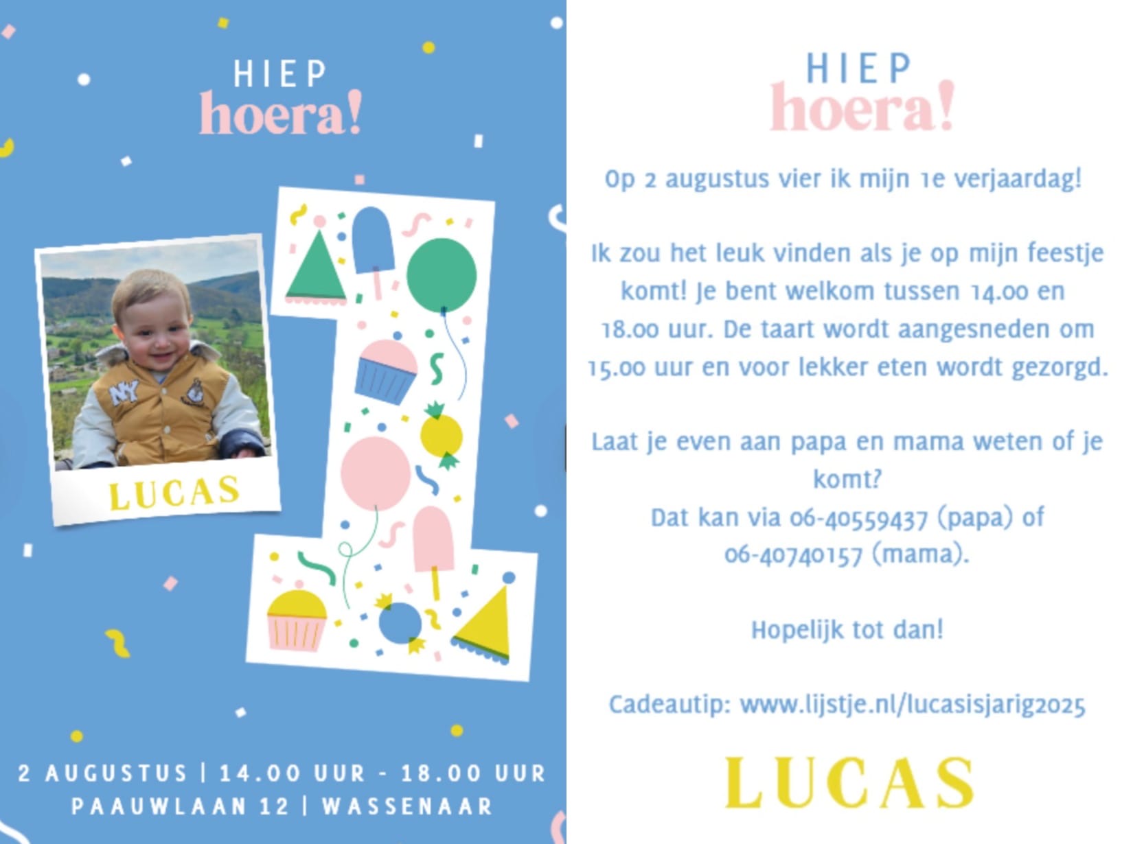 Lucas’ birthday party flyer 🎪