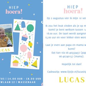 Lucas’ birthday party flyer 🎪