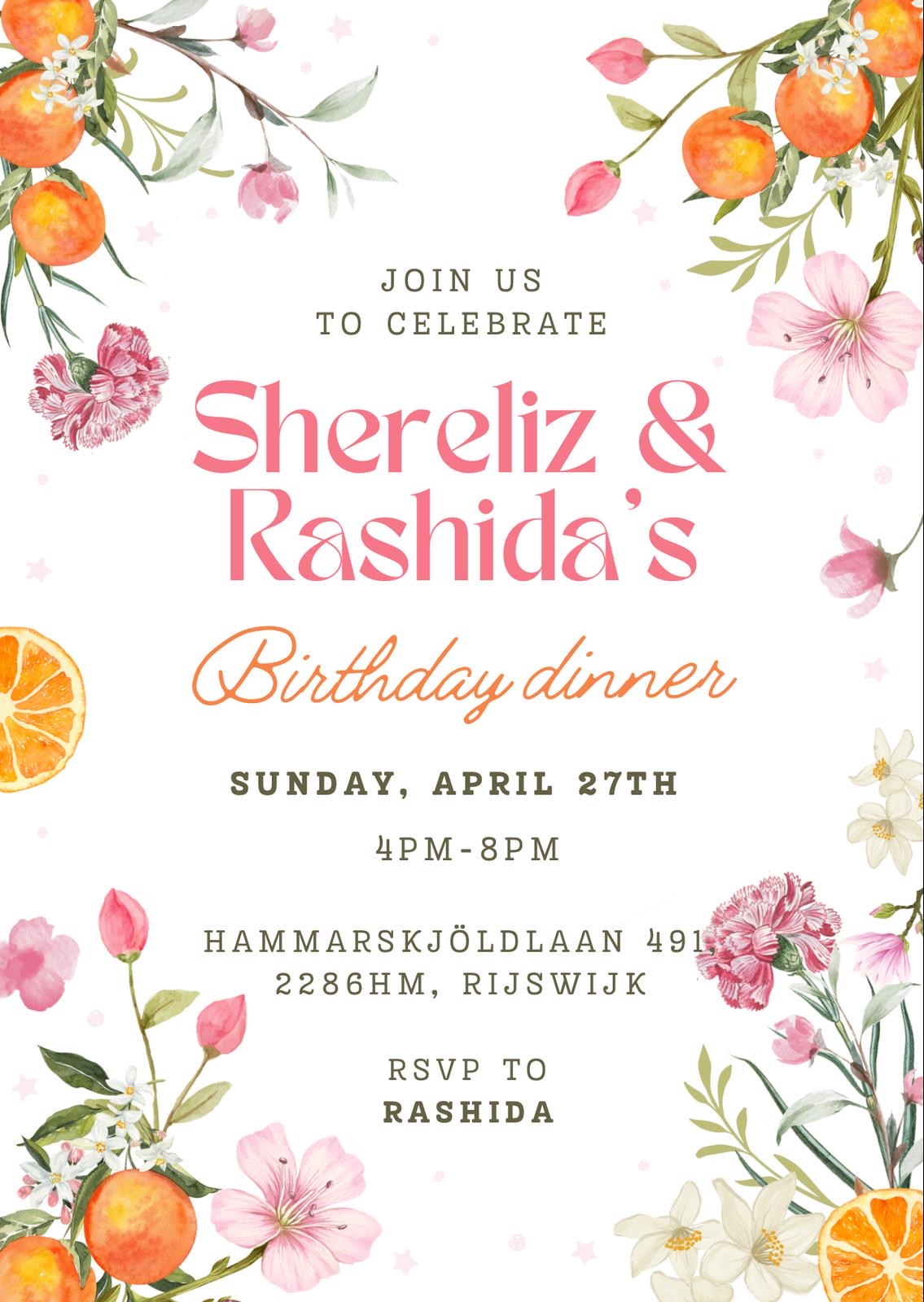 Rashida & Shereliz’s Birthday Flyer 🪷