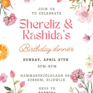 Rashida & Shereliz’s Birthday Flyer 🪷