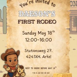 Daeson’s birthday party flyer 🤠