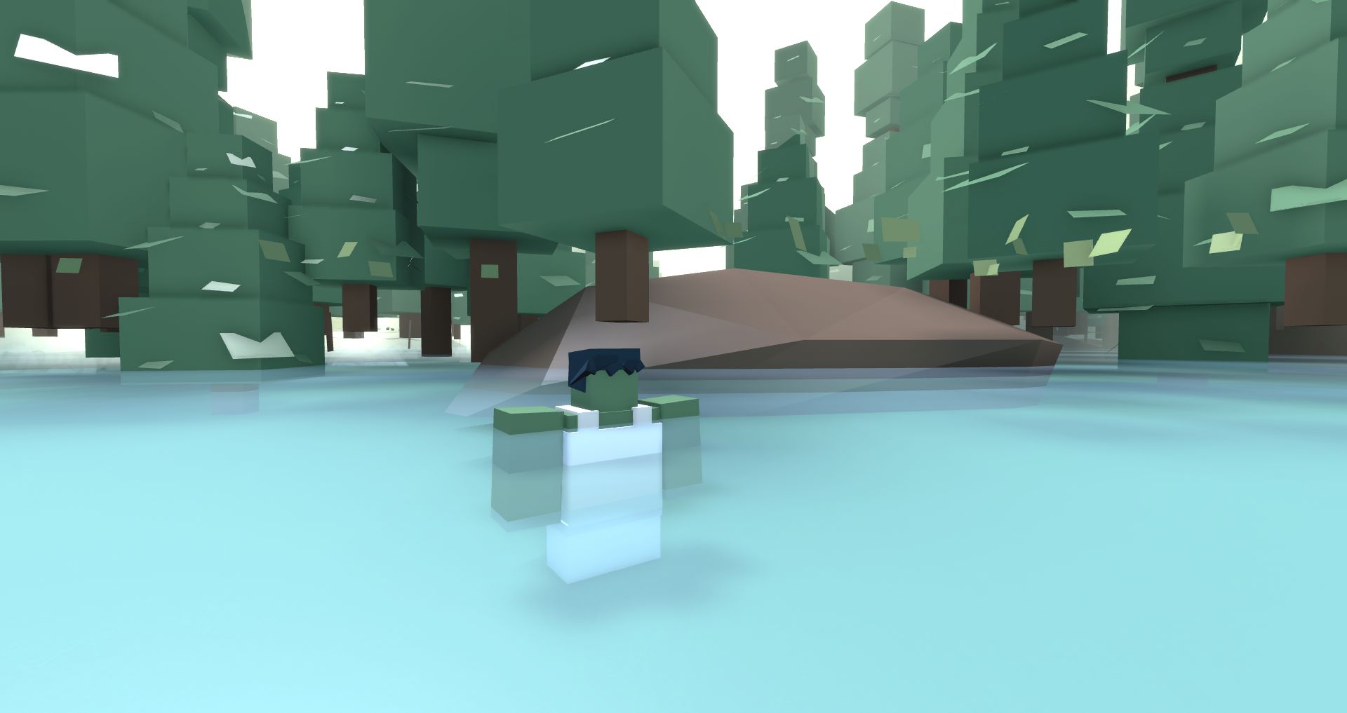a little swim for a green man