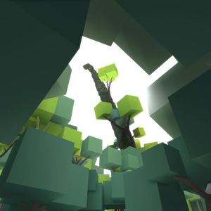 A rabbit boy awaits atop the pillar
