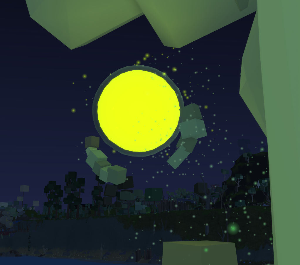 yellow orb in sky