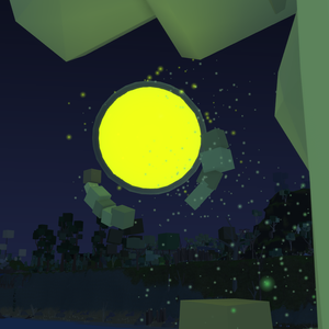 yellow orb in sky
