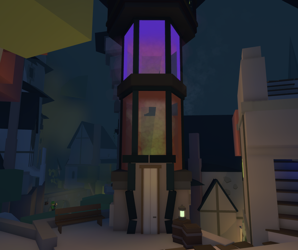 Purple lighthouse