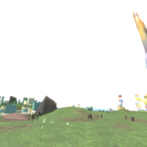 Gold knight at celestial peak overlooks the pits