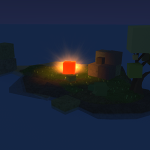 Glowing cube, so hot, so cold